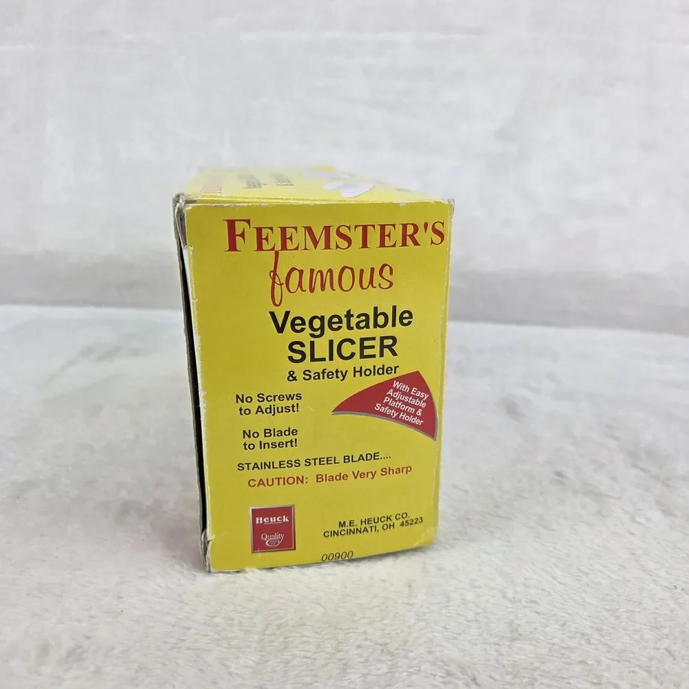 Vintage Feemster’s Famous Vegetable Slicer W/ Safety Holder Original Box